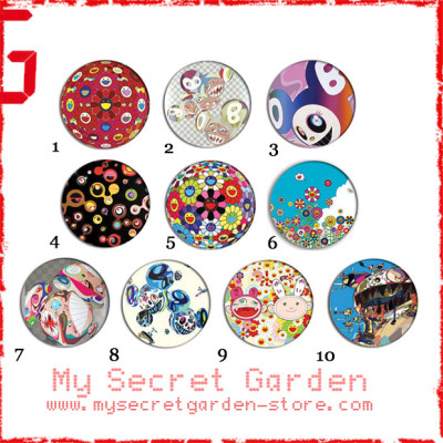 Takashi Murakami - Pop Art  Pinback Button Badge Set 1a, 1b or 1c ( or Hair Ties / 4.4 cm Badge / Magnet / Keychain Set ) Takashi Murakami - Pop Art  Pinback Button Badge Set 1a, 1b or 1c ( or Hair Ties / 4.4 cm Badge / Magnet / Keychain Set )